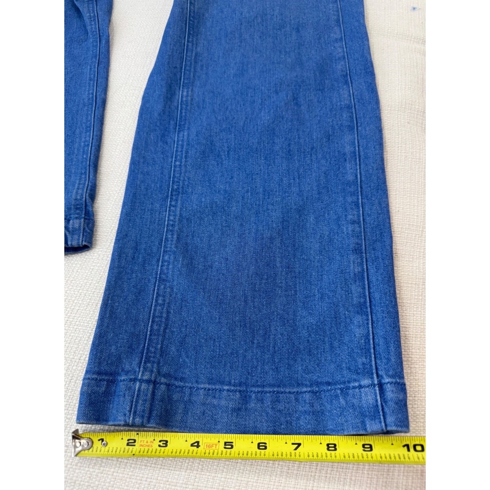 Old Navy Jeans Womens 10 Sky-Hi Wide Leg Sailor Button Denim Excellent - Picture 5 of 8